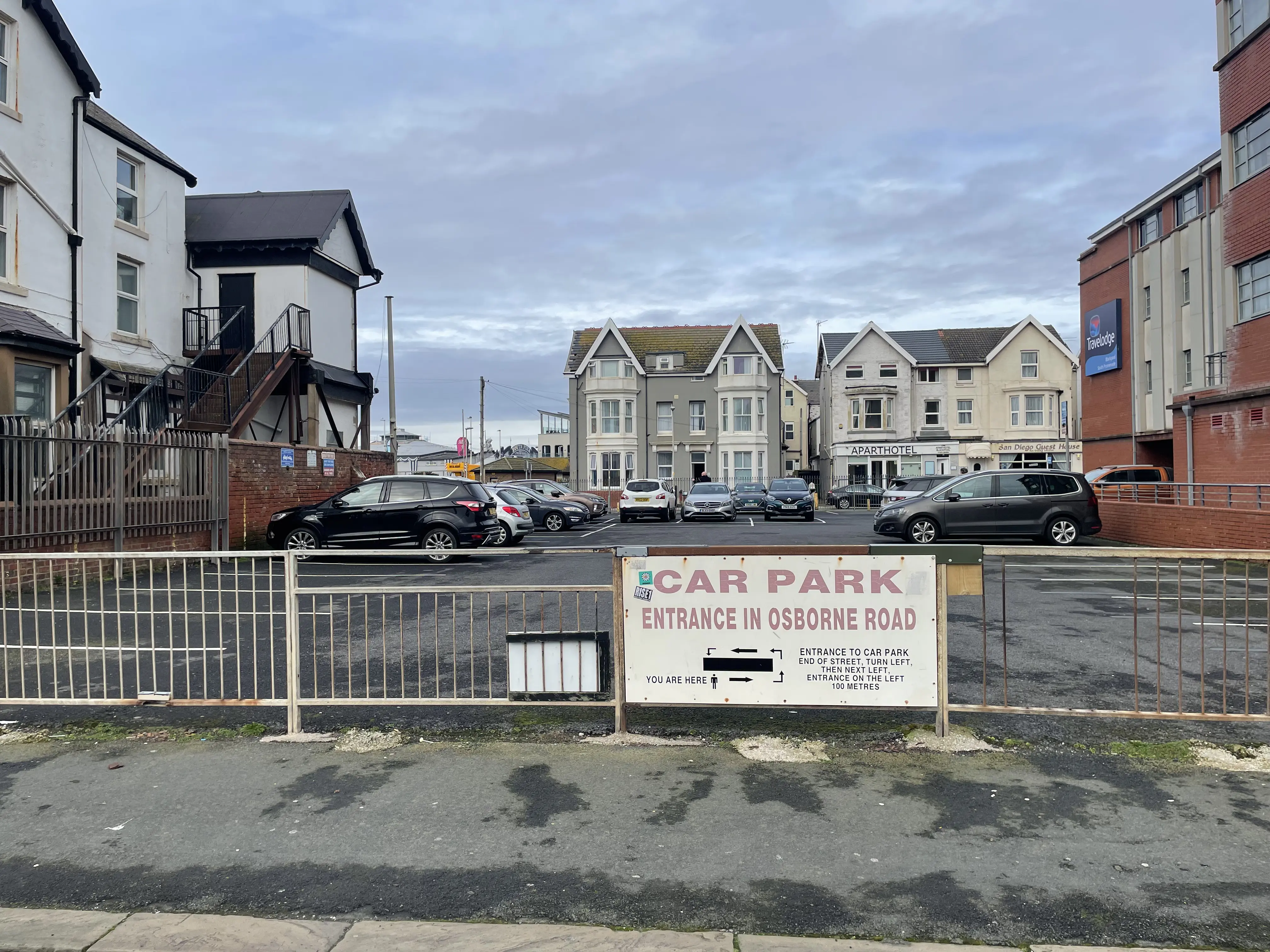 Osborne Road Car Park from Balmoral Road