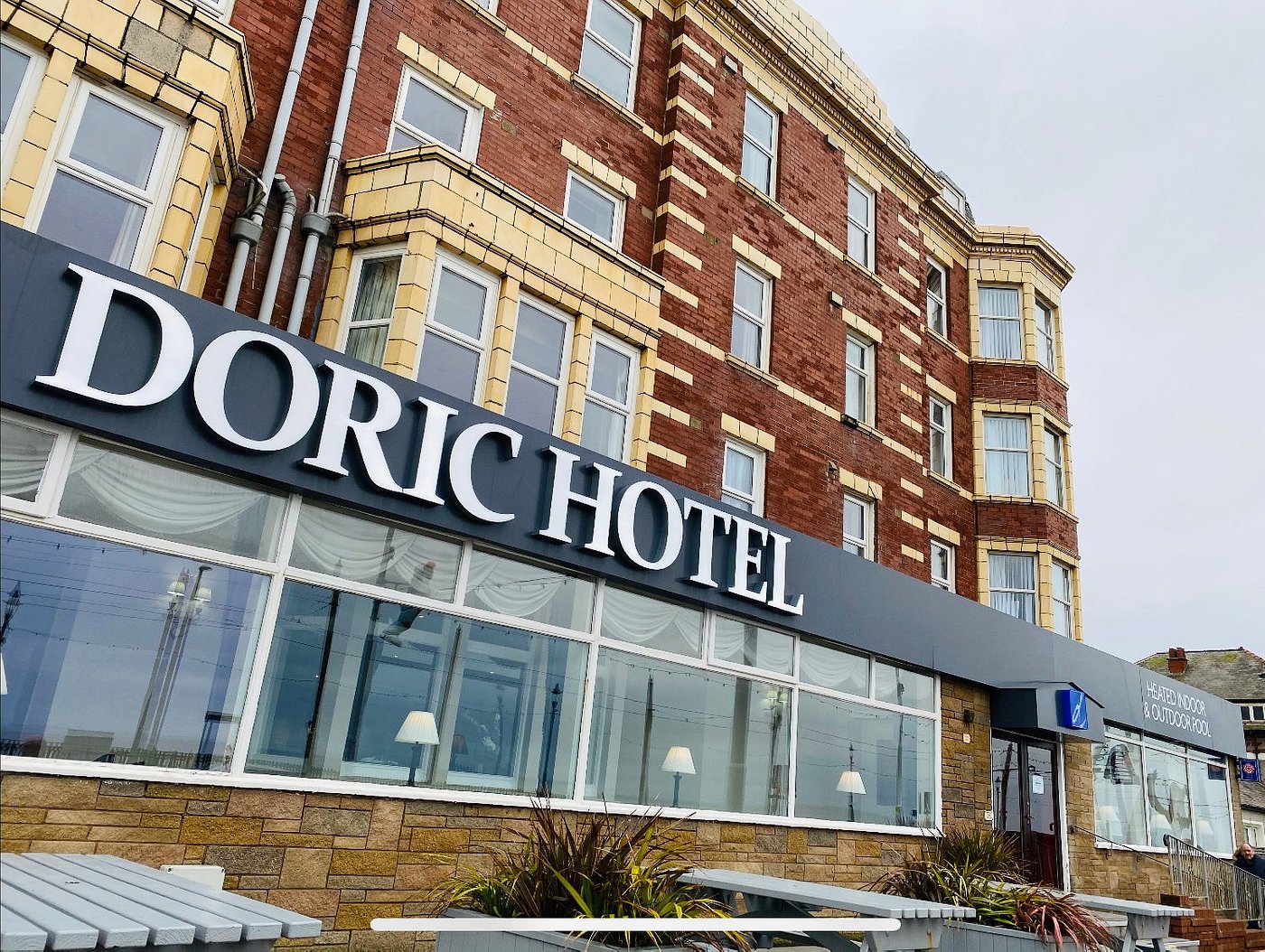 Front of the Doric Hotel